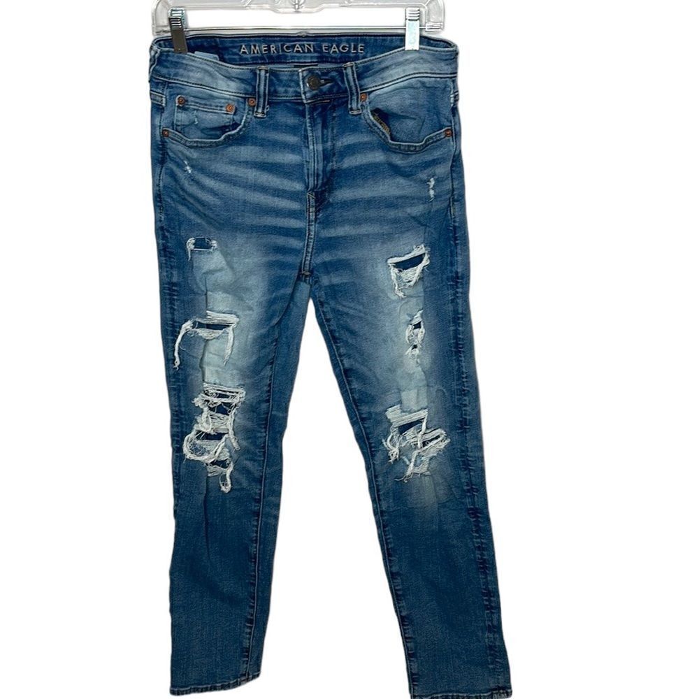 American Eagle Men’s Distressed Airflex+ Athletic Fit Jeans. Size 29x30.